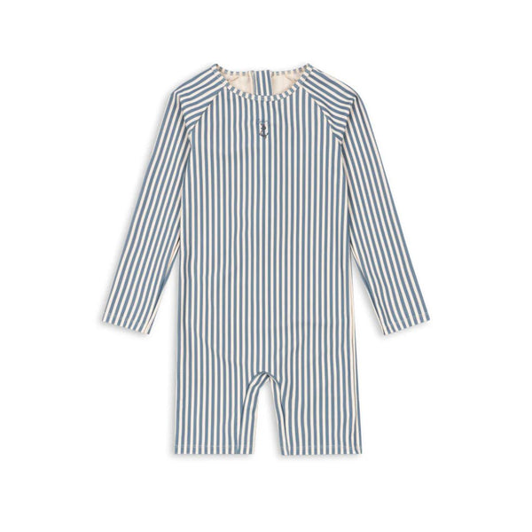 Aster Rash Guard Swim Onesie (Sailor Stripe)