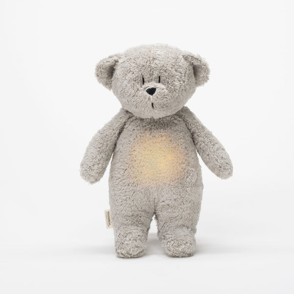 Organic Cotton Humming Bear with Night Light (Grey)