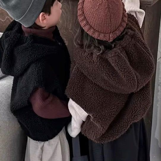 Teddy Sleeveless Vest Hoodie (Chocolate)