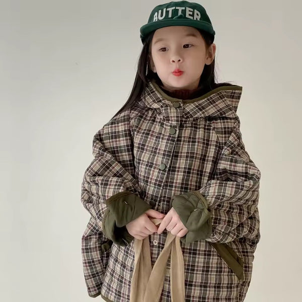 Charl Check Hooded Padded Coat