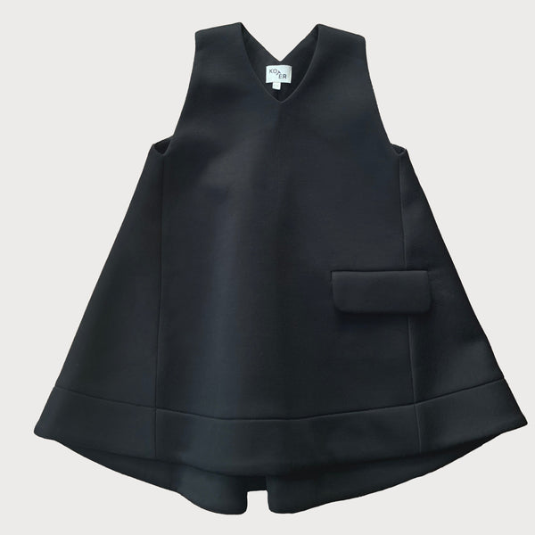 Avery Scuba Black Tunic Dress