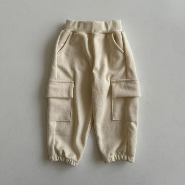 Gene Patch Pocket Cargo Jogger Pants (Ivory)