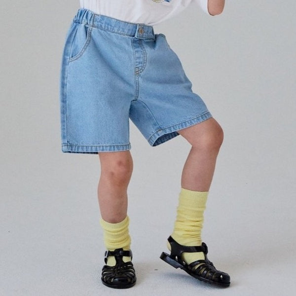 Dillon Mini 90s Style Denim Shorts (Light Denim)