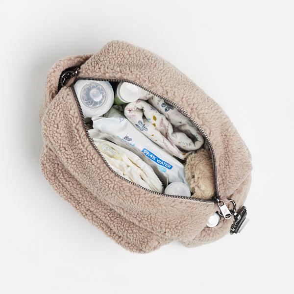 Freya Borg Eco Oversized Stroller Organiser + Buggy Clips (Beige)