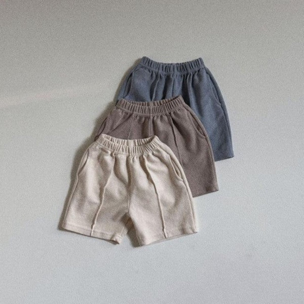 Darl Pintuck Pleated Cotton Track Shorts (Oat)