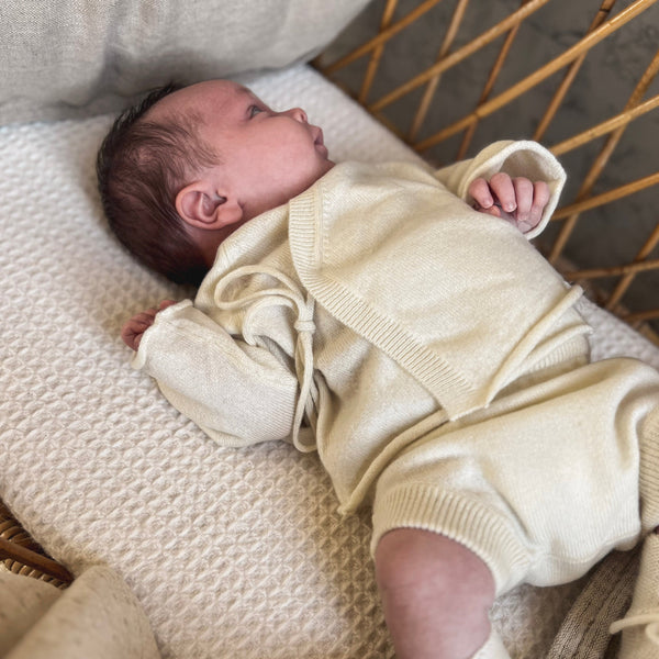 Premium Cashmere Top and Bloomer Set (Ivory)