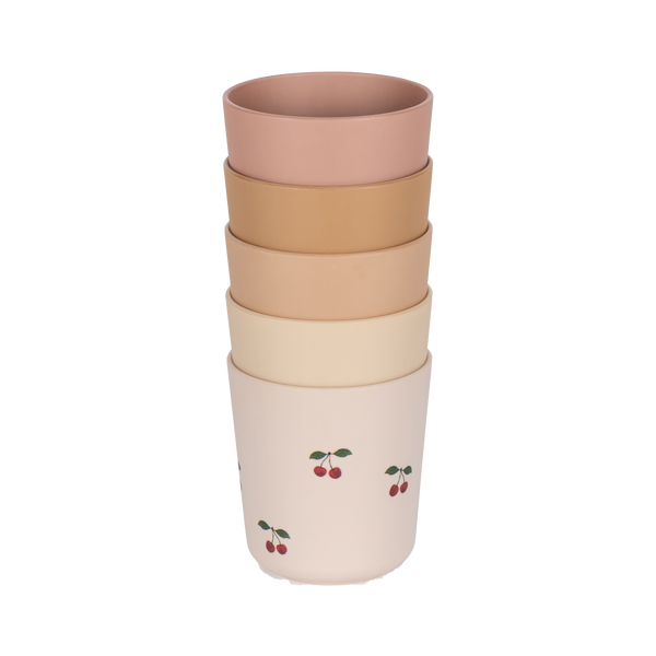 Cherry Print Cups Pack of 5