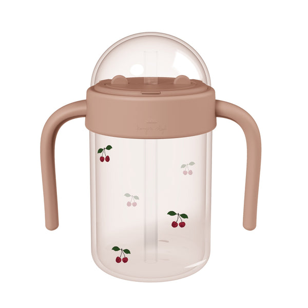 Cherry Print Baby Bottle with Handle
