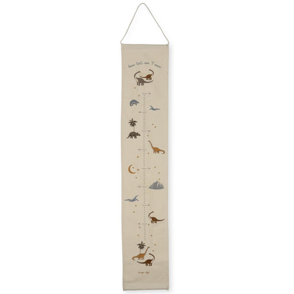 Dinosaur Embroidered 'How Tall Am I Now' Wall Chart