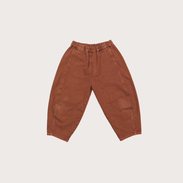 Manu Denim Overdye Balloon Trousers (Coral)