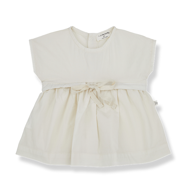 Rebecca Cotton Poplin Baby Summer Dress (Ivory)