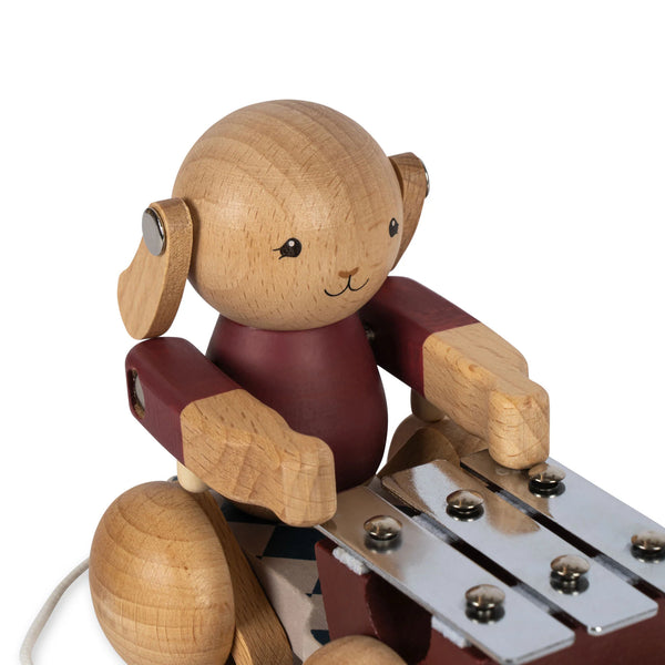 Wooden Pull Along Music Toy (Bunny)