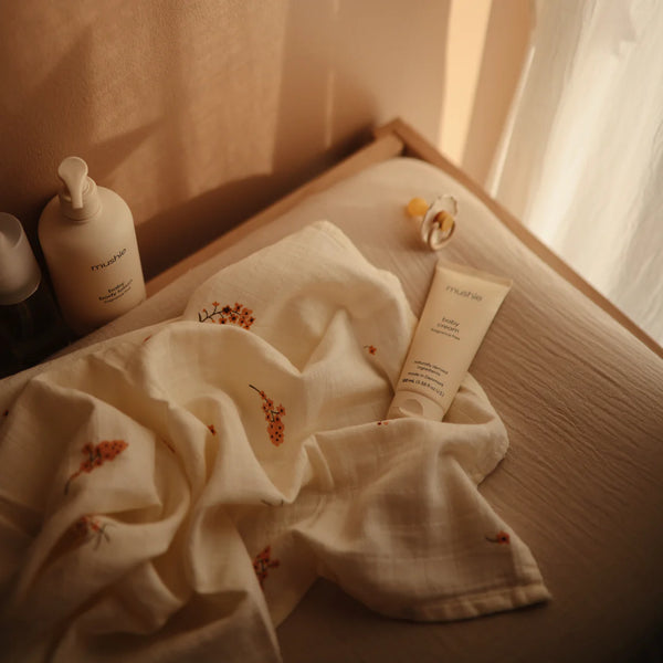 Organic Cotton Baby Changing Mat Cover (Fog)