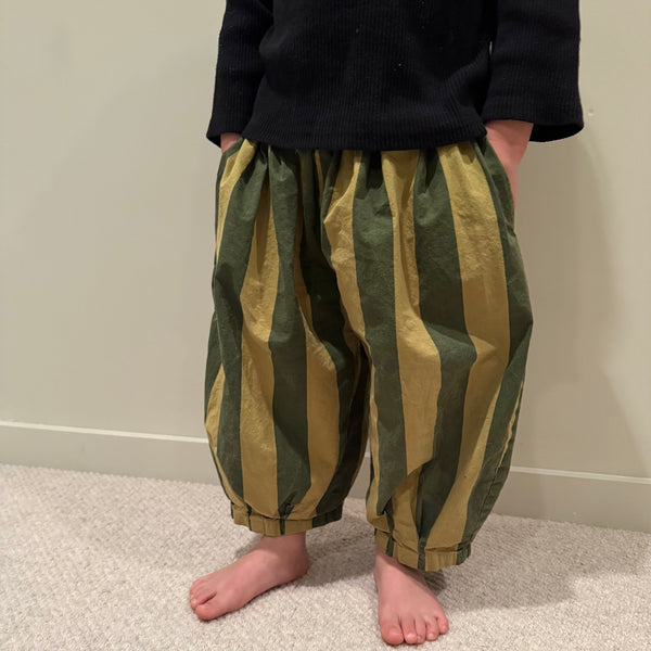 Rene Wide Stripe Elastic Waist Trousers