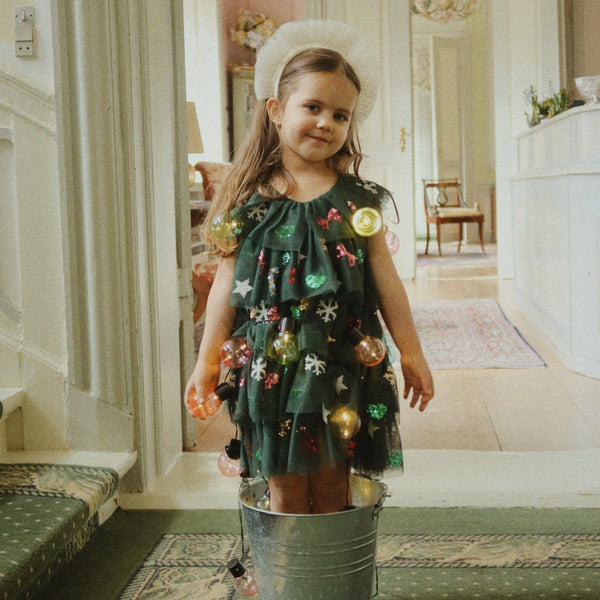 Alette Tulle Cape + Headband Costume (Buttercream)