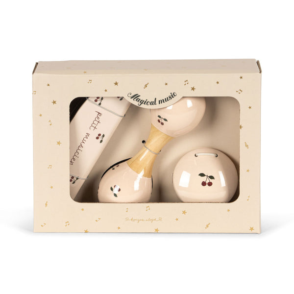 Cherry Print 3 Piece Music Set in a Box