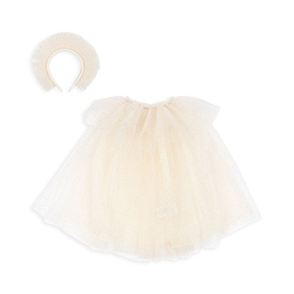 Alette Tulle Cape + Headband Costume (Buttercream)