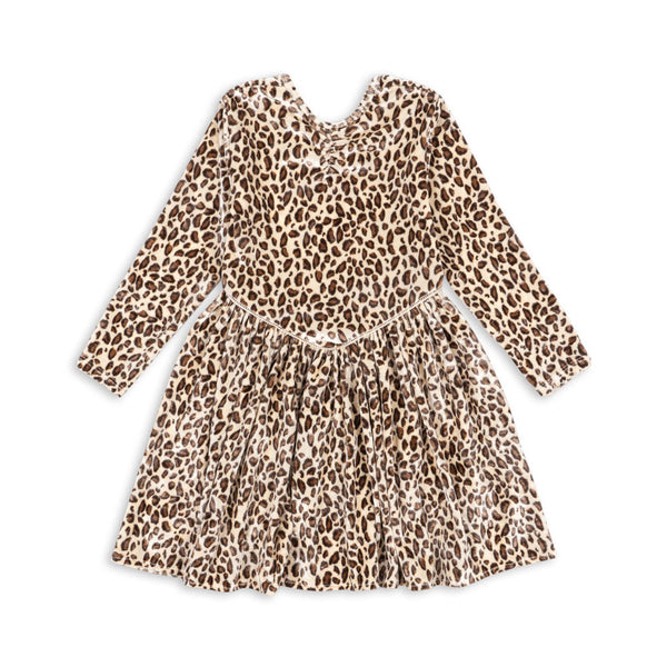 Carlito Leopard Print Velvet Dress