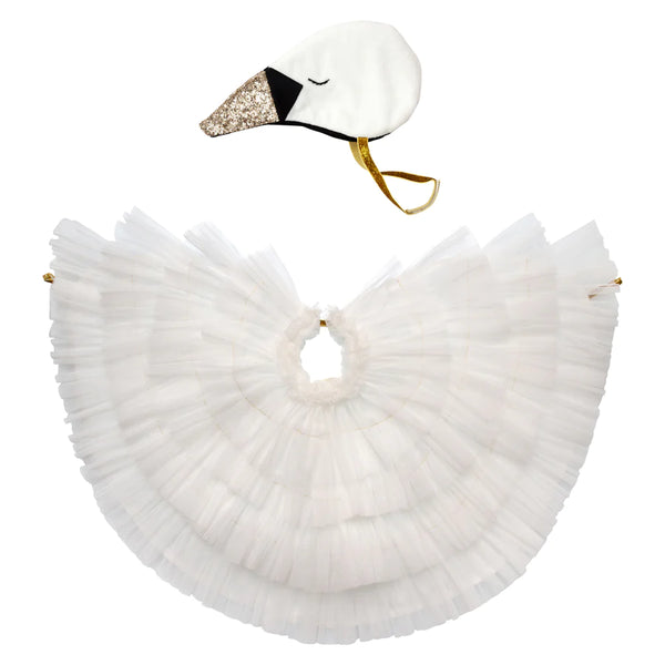 White Swan Cape and Cap Dress Up Set