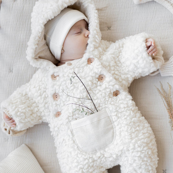 Flora Teddy Polar Baby Pramsuit