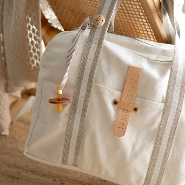 Woven Multi-Strap Nursery Stroller Bag (Natural)