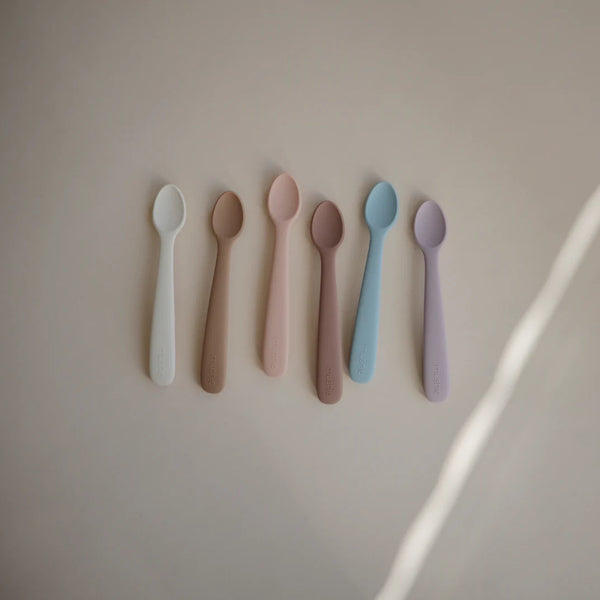 Mushie Silicone Spoon Set of 2 (Soft Lilac)