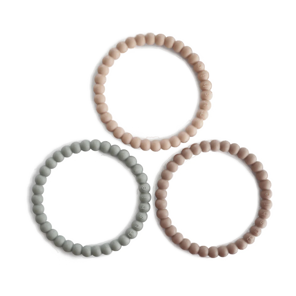 Silicone Pearl Teething Bracelets (Sage Mix)