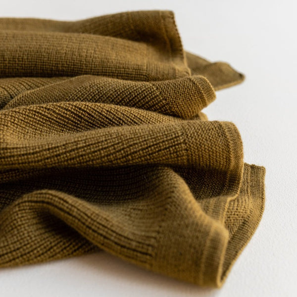 Felix Merino Wool Baby Blanket (Mustard)
