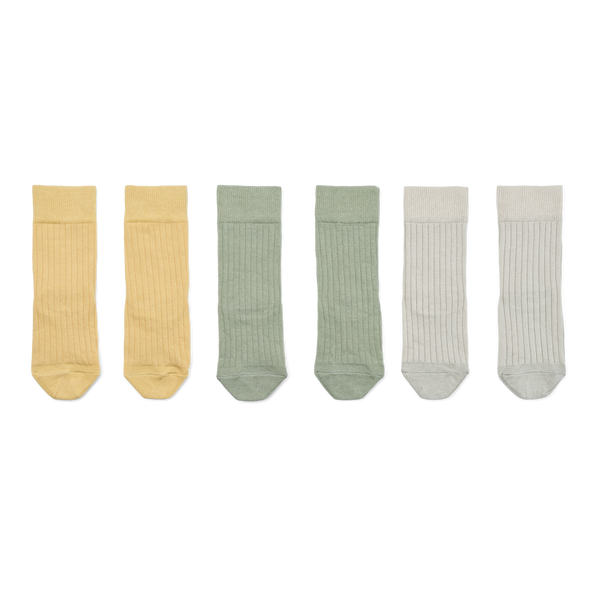 Lorenzo Cotton Socks 3 Pack (Dusty Mint Mix)