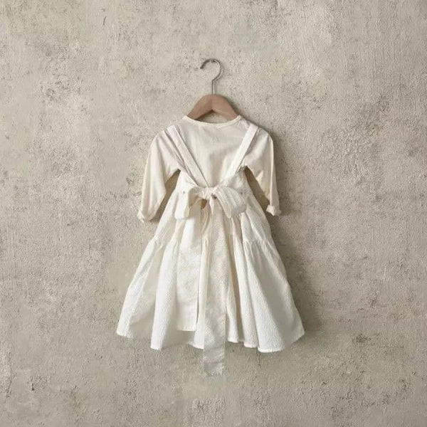 Myriel Cotton Pinafore Dress (Ivory)