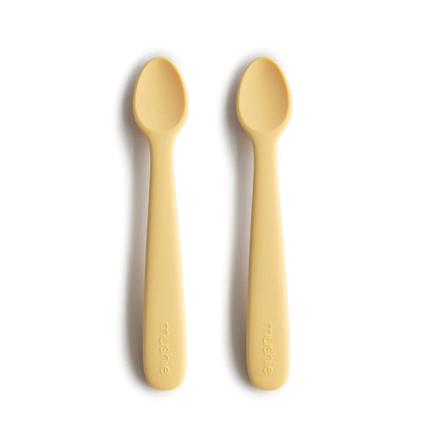 Mushie Silicone Spoon Set of 2 (Pale Daffodil)
