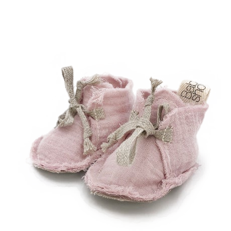 Almo Organic Cotton Booties (Pink)