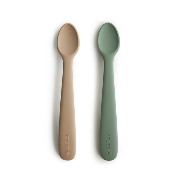 Mushie Silicone Spoon Set (Dried Thyme and Natural)