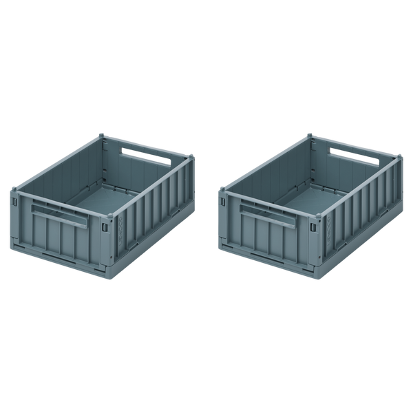Weston Small Storage Boxes Set of 2 (Whale Blue)