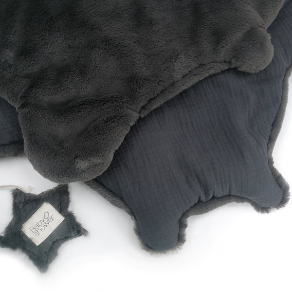 Reversible Bear Plaid Mat and Liner (Charcoal Grey)