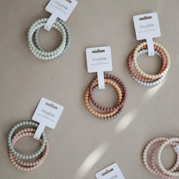 Silicone Pearl Teething Bracelets (Terracotta Mix)