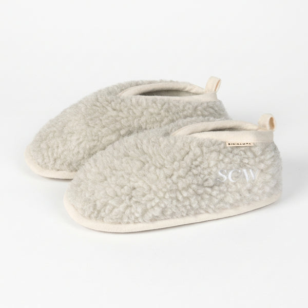 MAMA Bini Merino Wool Slippers (Cloud)