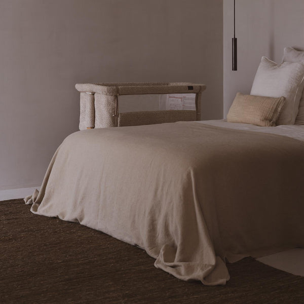 Co-Sleeper Side by Side Baby Crib (Boucle Sheep)