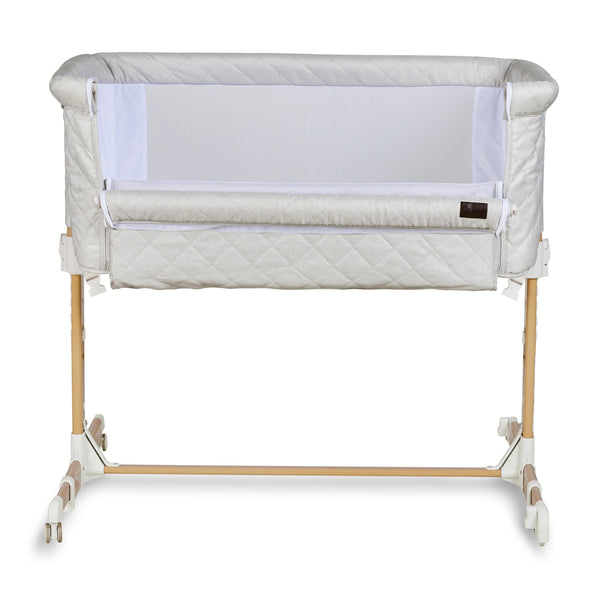Co-Sleeper Side by Side Baby Crib (Quilted Clay)