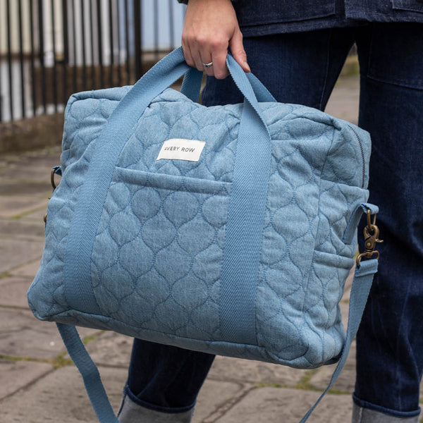Baby Changing Bag with Pram Clips (Denim)