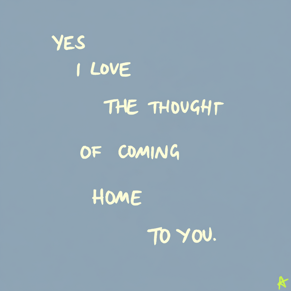 'Coming Home To You' Grey Art Print