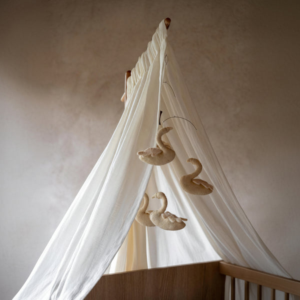 Cotton Veil for Baby Crib (Ecru)