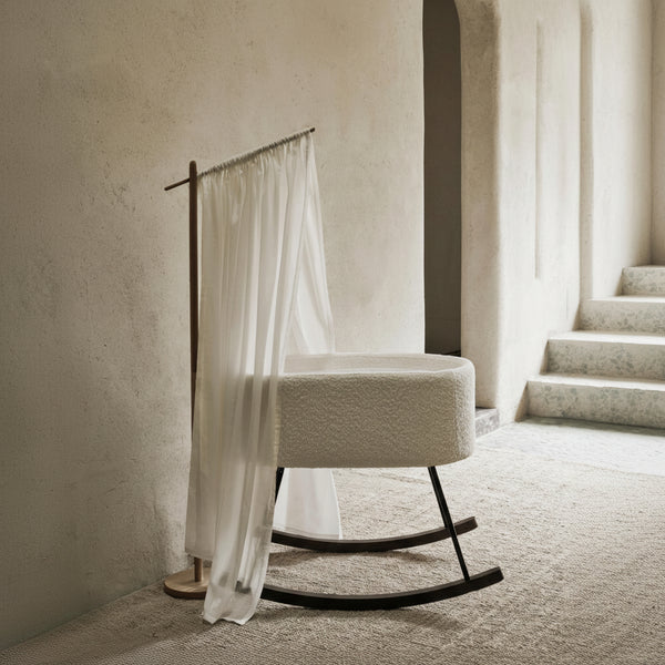Cotton Blend Veil for Baby Crib (Off-White)