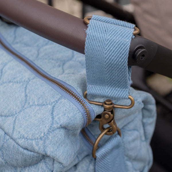 Baby Changing Bag with Pram Clips (Denim)