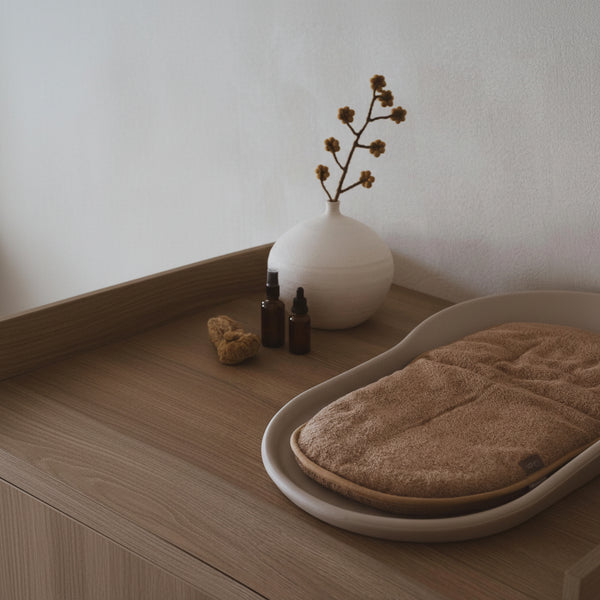 Mamee Terry Inlay Cushion for Changing Mat (Coral)