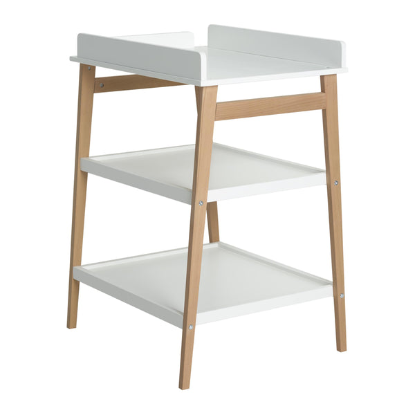 Hip Wooden Changing Table (White/Natural)