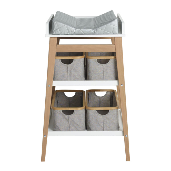 Hip Wooden Changing Table (White/Natural)