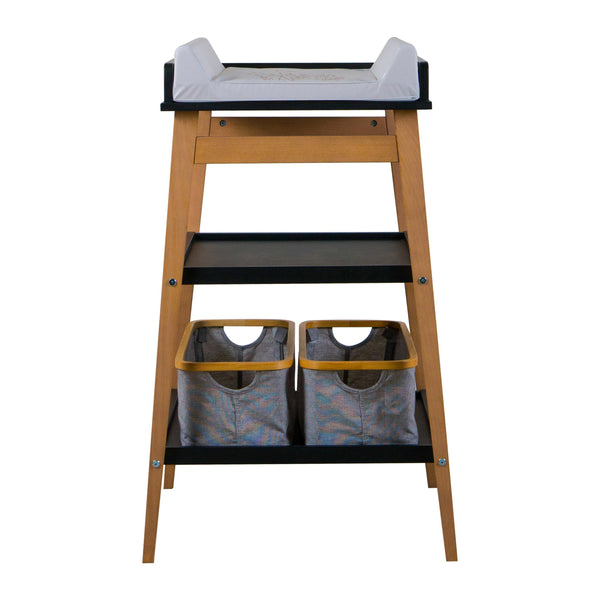 Hip Wooden Changing Table (Black/Natural)