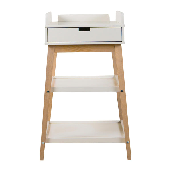 Hip Wooden Changing Table with Drawer (Clay/Natural)