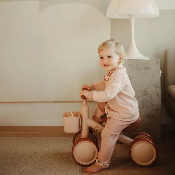 Mushie Mini Toddler Bike with Basket (Blush)-PRE ORDER 3-4 WEEKS